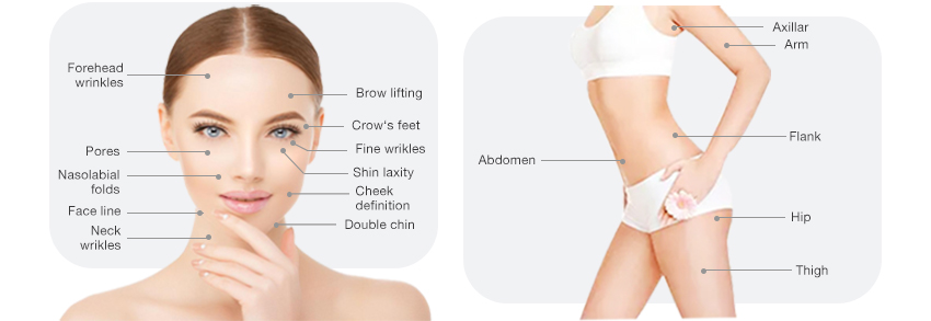 hifu skin care machine product display