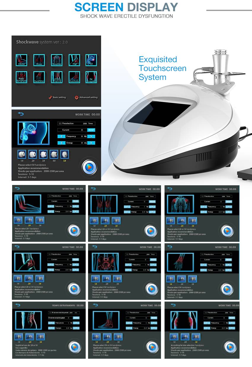 Home Use Ed Shockwave Physiotherapy Machine