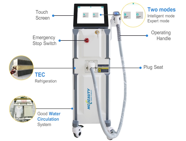 2020 hair removal machine diode laser 755/808/1064