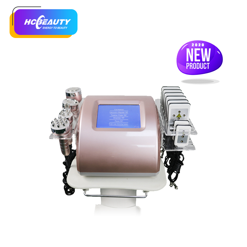 Unoisetion Cavitation 40k Fat Removal Vacuum RF Multipolar RF Radio Frequency For Body Weight Loss Facial Skin Lifting