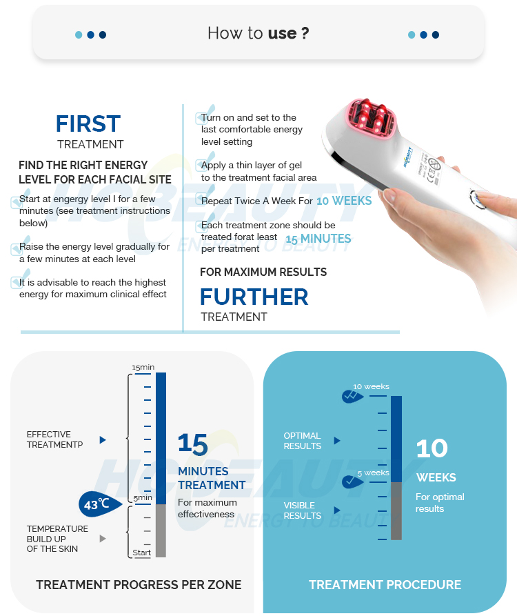 LED High Quality Wrinkle Removal Skin Lift Rf Face Massager