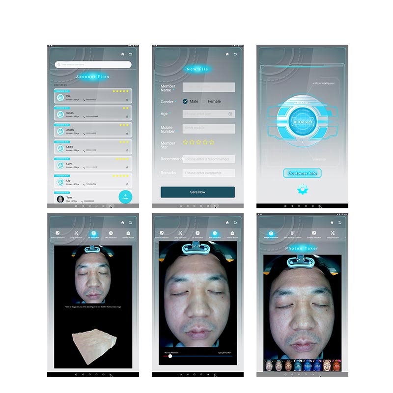 Smart System New Style Skin Facial Analysis Machine with Pad