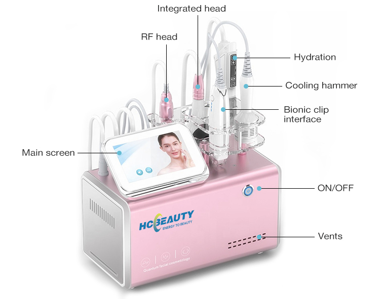 Non-Surgical Skin Tightening Face Care Multifunctional Beauty Device solve multiple skin problems with five handle