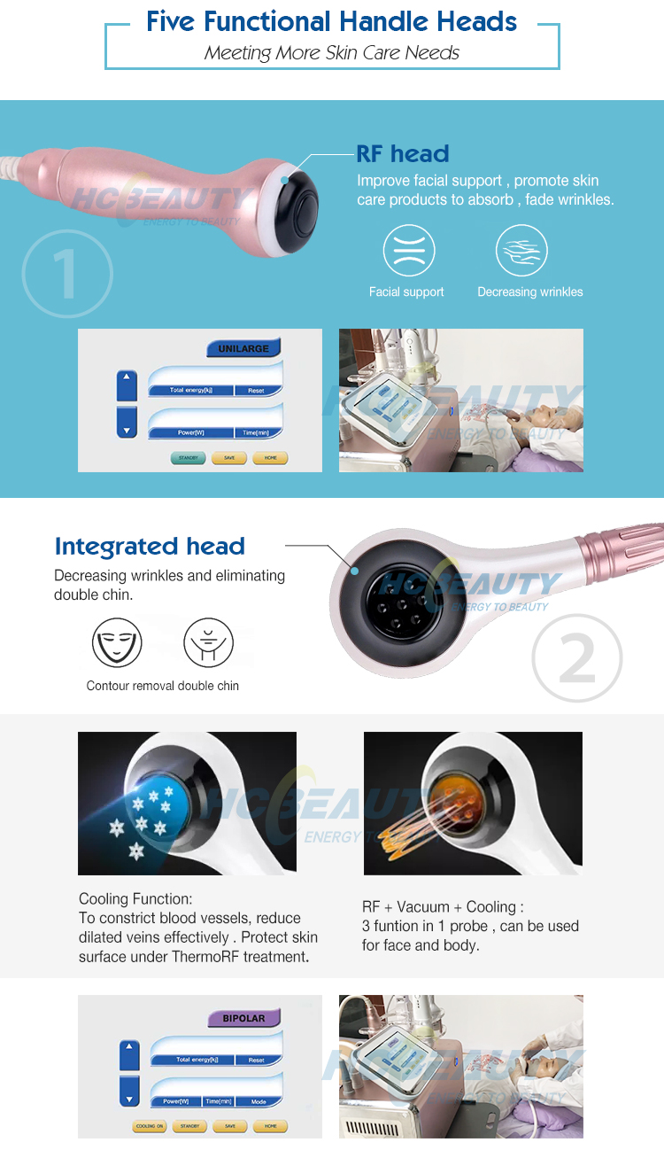 Non-Surgical Skin Tightening Face Care Multifunctional Beauty Device solve multiple skin problems with five handle