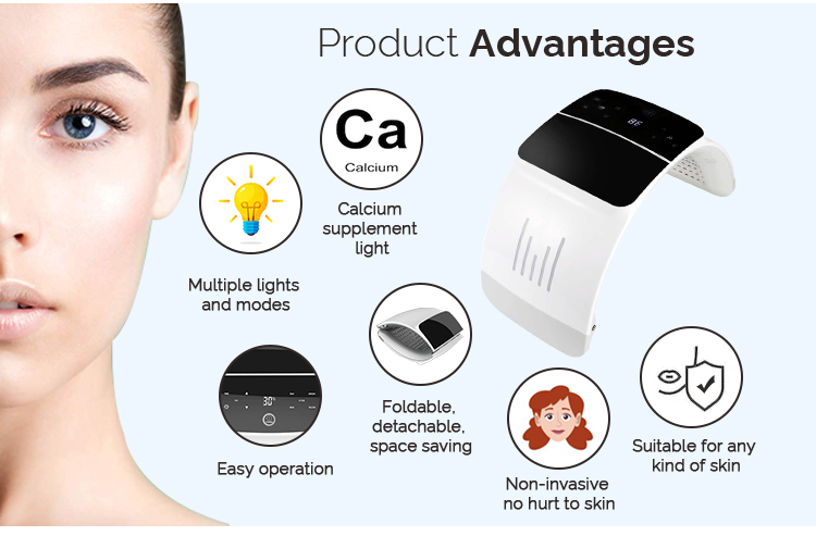 New Skin Care Led Light Therapy Photon Face Neck Machine FM9