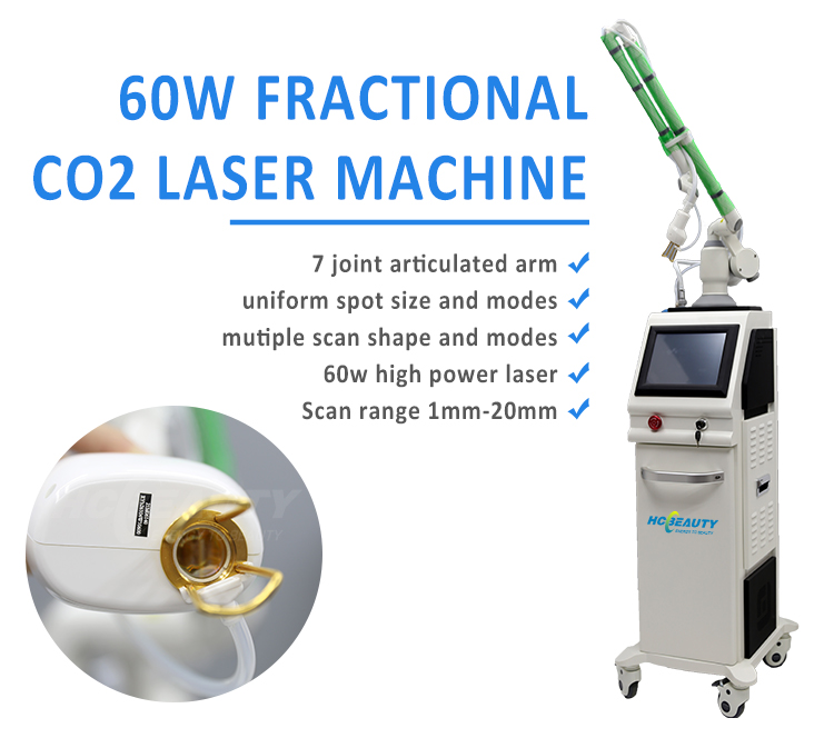 New Arrival Professional Clinic 60W Co2 Laser Fractional Machine Price