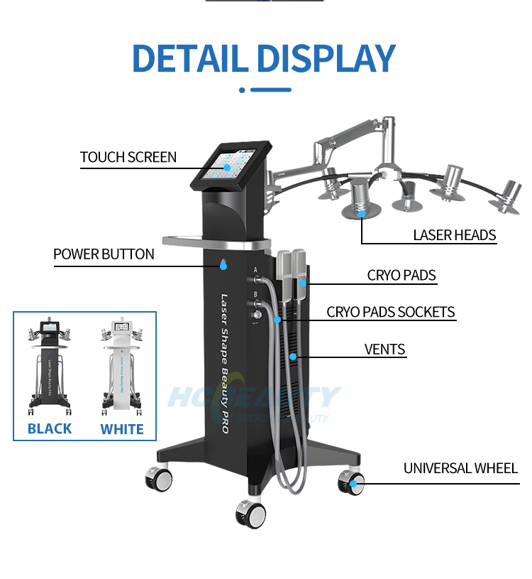 Green RED Wavelength Fat Burning Liposuction 6d Laser Slim Lipo Machines