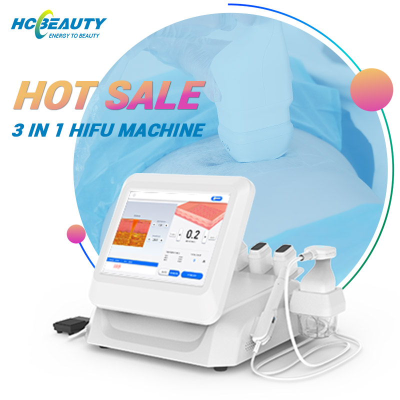 Uangelcare Portable Hifu Machine Super Wrinkle Removal Slimming Machine for Beauty Salon Use 1.5 Mm 3.0 Mm 4.5 Mm 3 Cartridges