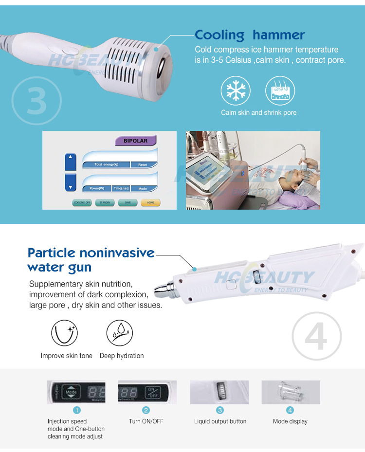 Non-Surgical Skin Tightening Face Care Multifunctional Beauty Device solve multiple skin problems with five handle