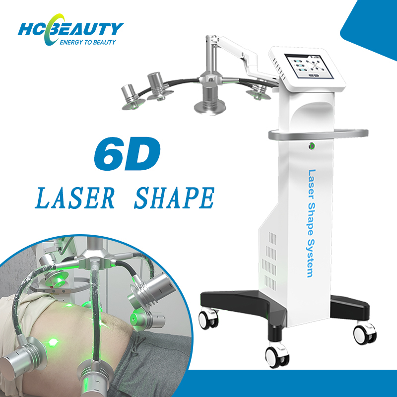 6D Green Color And Red Color Laser for Fat Removal Slimming Machine