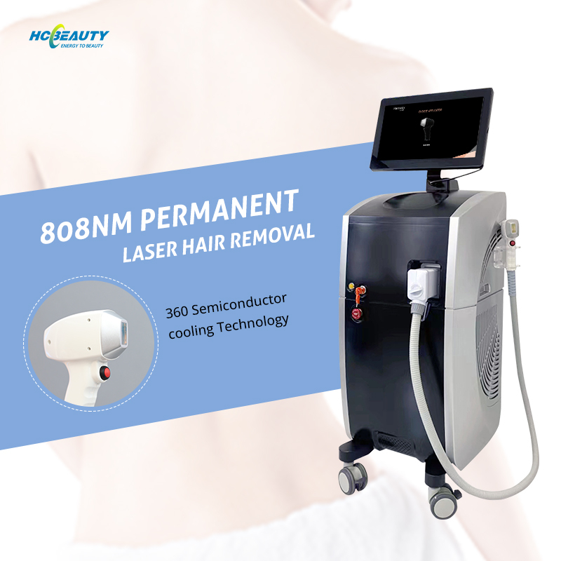 Beijing 808 Freezing Cooling Painles Macro Channel Diode Laser Hair Removal with Ice Handle