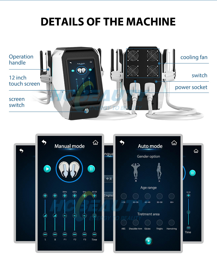 2 Handles Fat Sculpting Stimulator Muscle Bodi Ems Weight Loss Machine