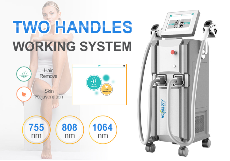 Two diode laser handle best professional laser hair removal machine 2019